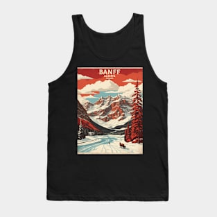 Banff Canada Vintage Poster Tourism Tank Top